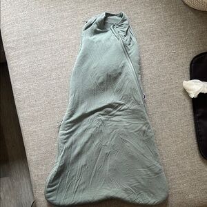 Guna Muna Sage Green Bamboo Sleep Sack with inside Velcro Swaddle